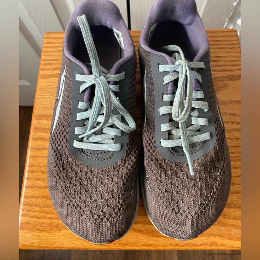 altra Torin 4.5 Quantic Plush Gray/Light Blue Knit Running Athletic Shoes 8 - Picture 2 of 8